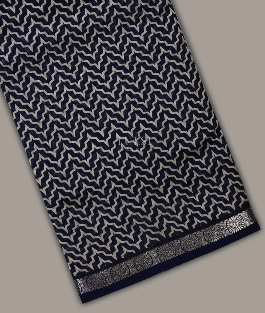 Blue Chanderi Cotton Saree T703953-image