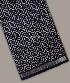 Blue Chanderi Cotton Saree T703953-image