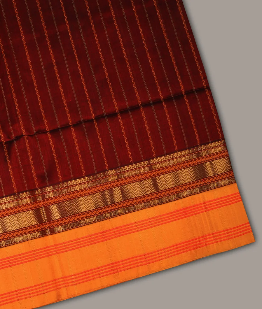 Maroon Silk Cotton Saree T715266-image