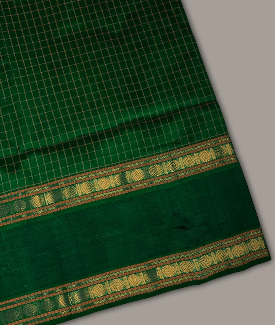 Green Silk Cotton Saree T715316-image