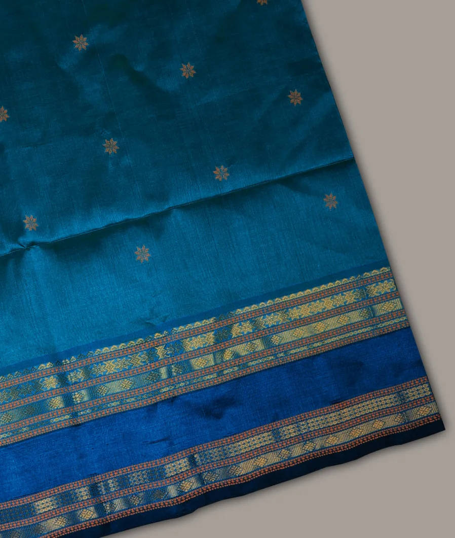 Blue Silk Cotton Saree T715331-image