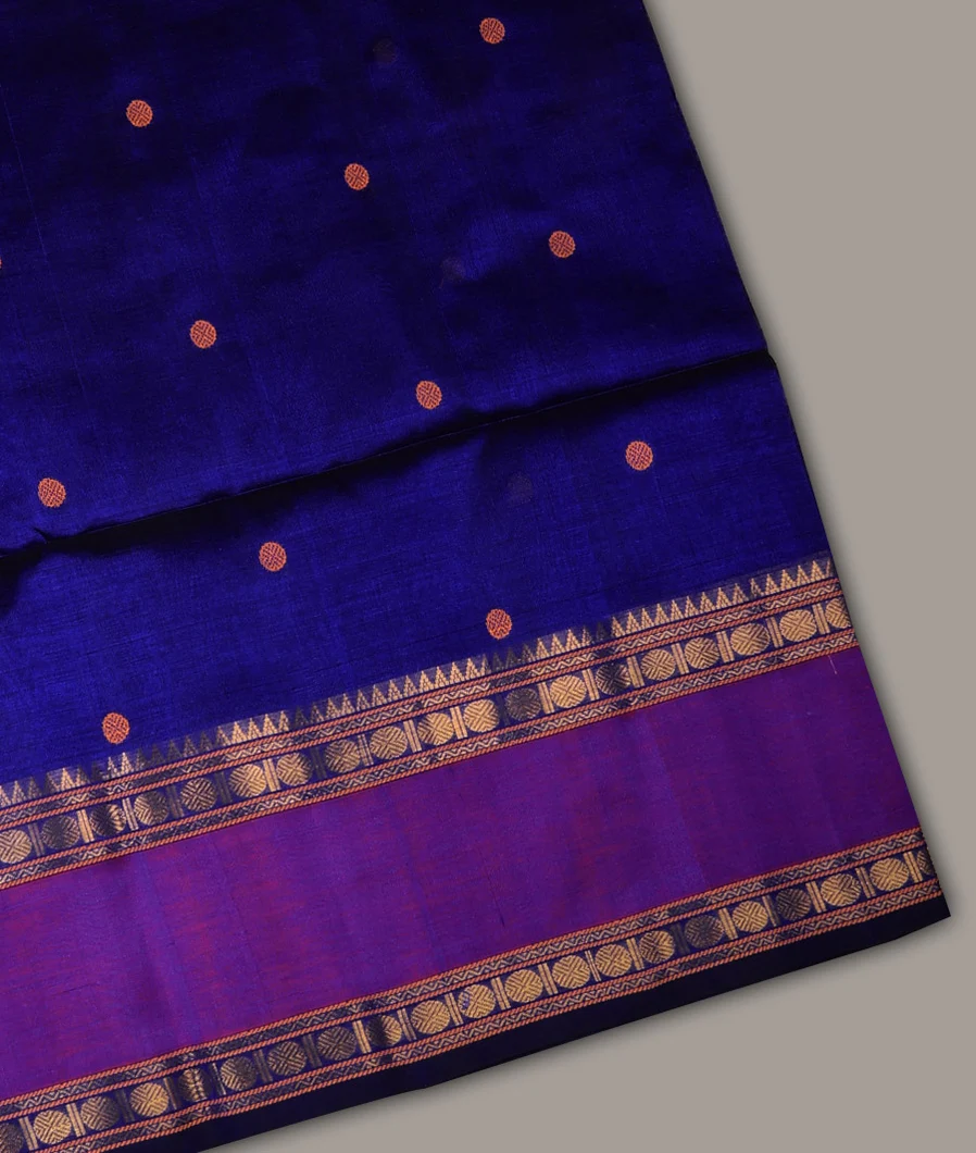 Blue Silk Cotton Saree T715330-image