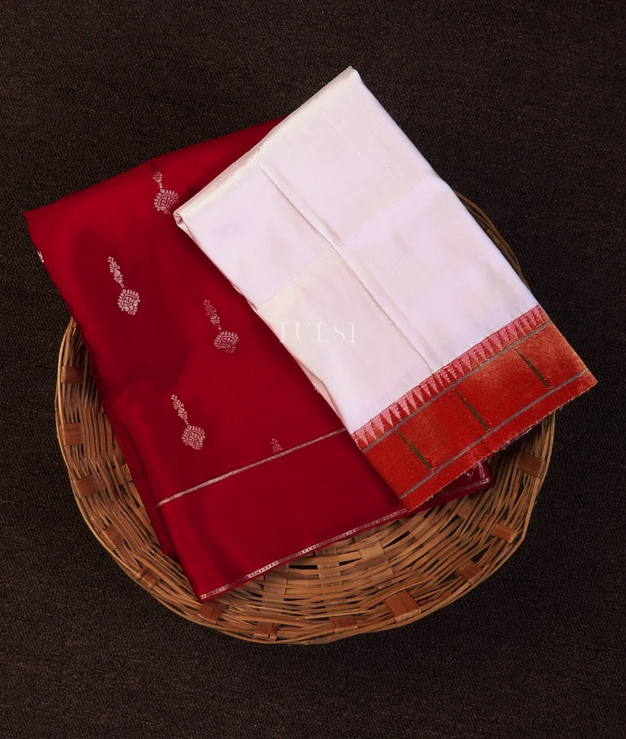 Reddish Pink Mysore Silk Saree T702670-image