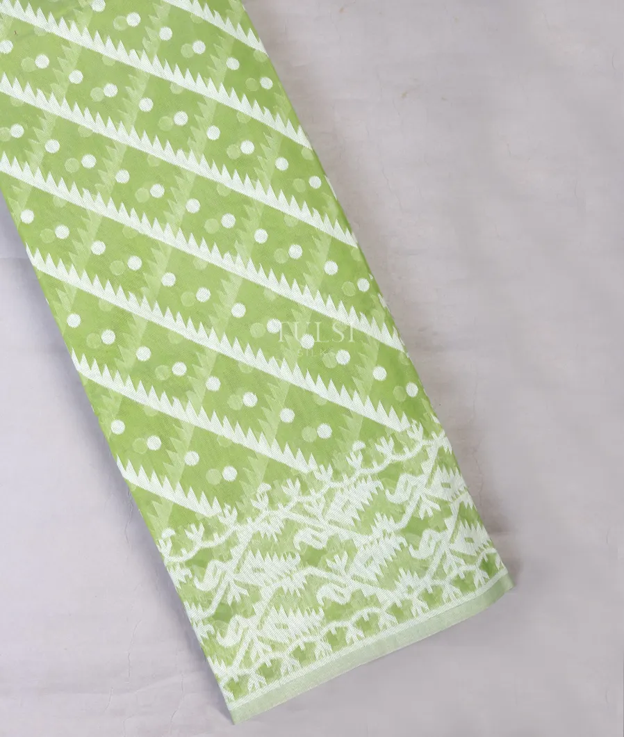 Green Dhakai Cotton Saree T707270-image