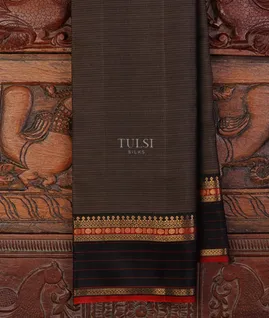 Dark Grey Soft Silk Saree T633923-image