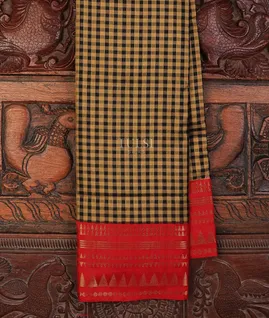 Black and Beige Soft Silk Saree T582503-1-image