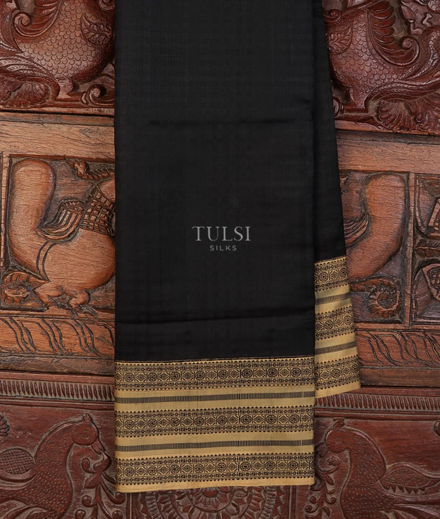 Black Soft Silk Saree T648541-image