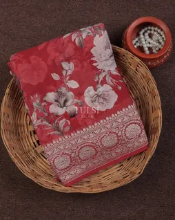 Red Georgette Silk Saree T713685-image