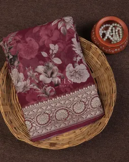 Purple Georgette Silk Saree T713689-image