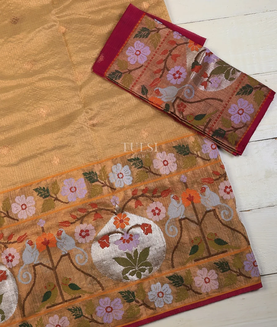 Yellow Zari Kota Saree T714711-image