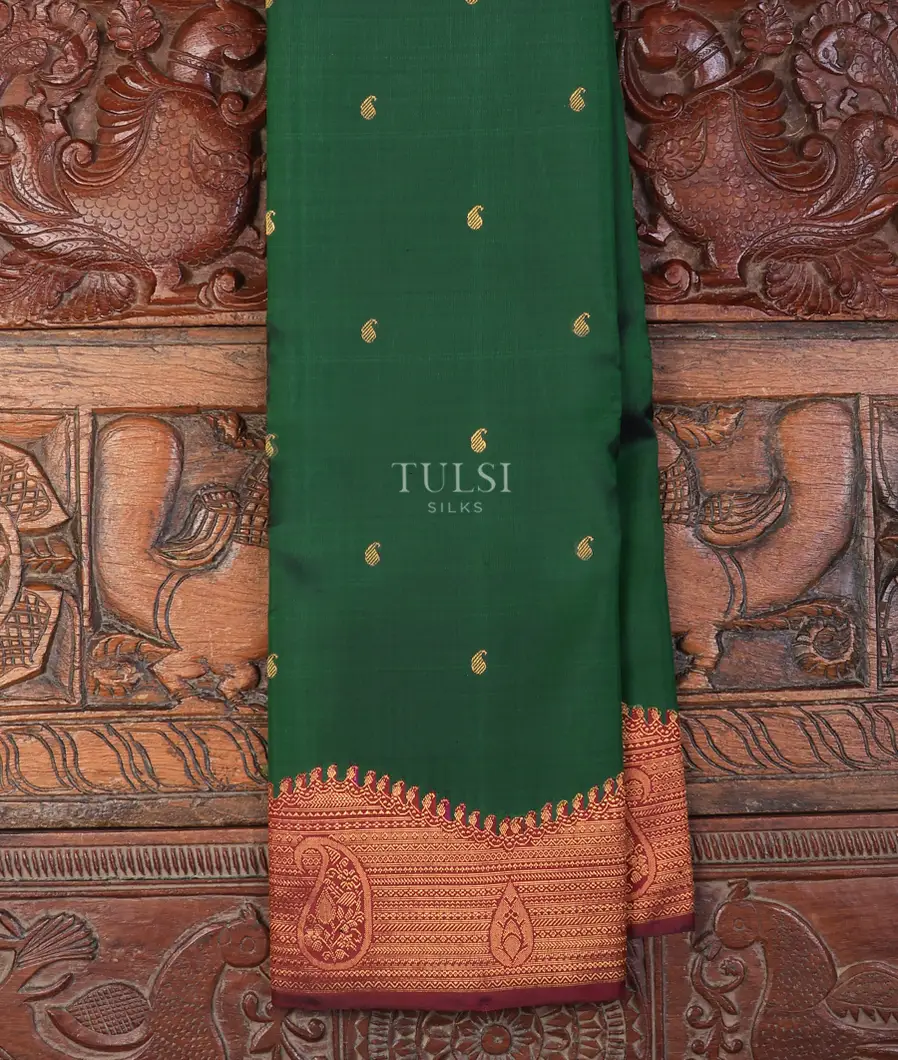 Bottle Green Kanjivaram Silk Saree T706745-image