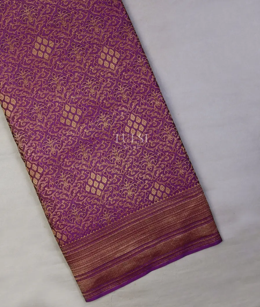 Purple Mysore Crepe Silk Saree T714902-image