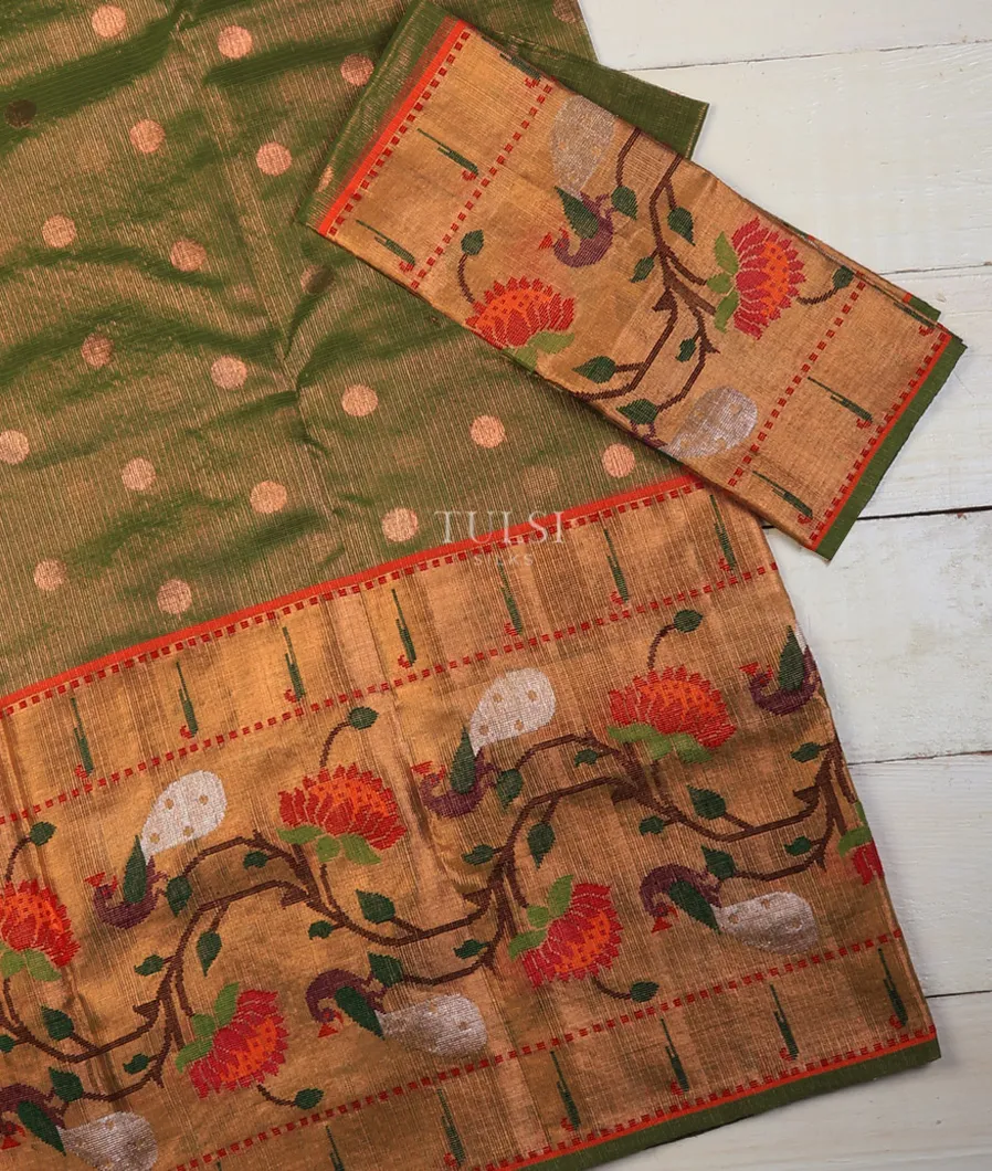 Green Zari Kota Saree T714714-image