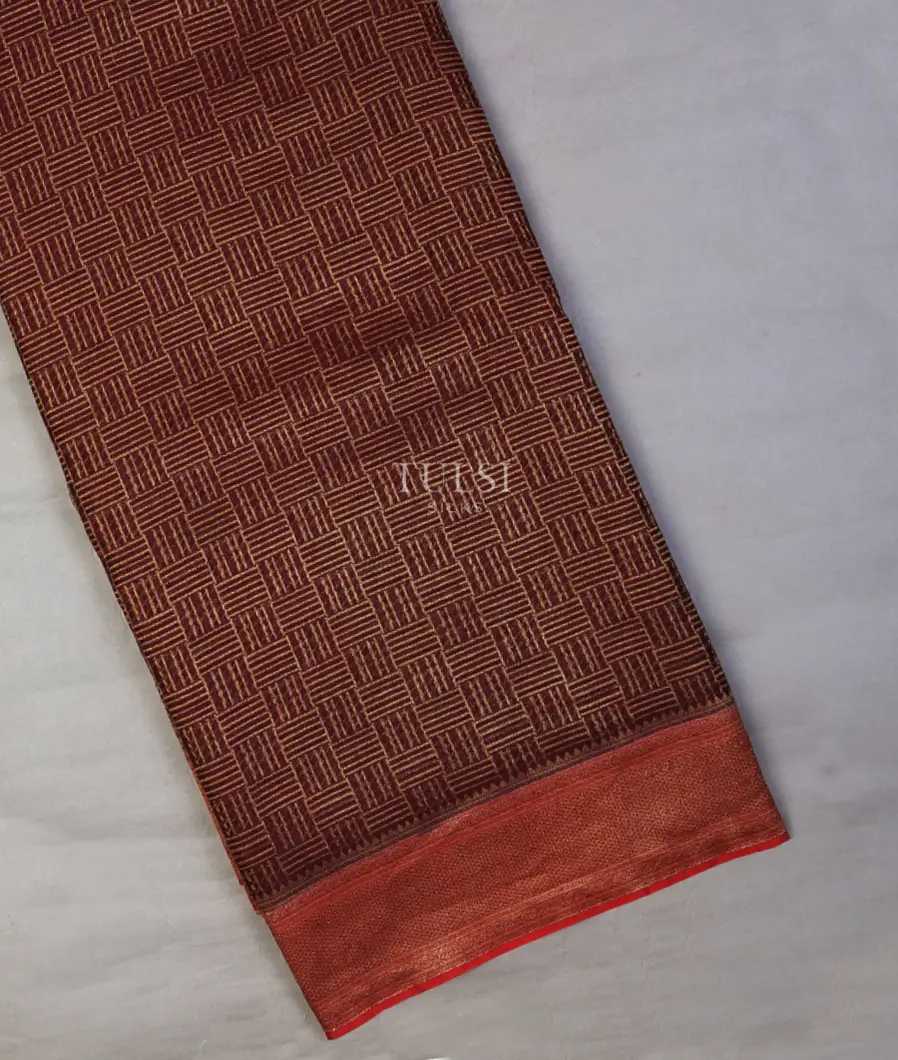Brown Mysore Crepe Silk Saree T714931-image