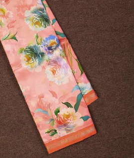 Pink Printed Soft Silk Saree T690961-image