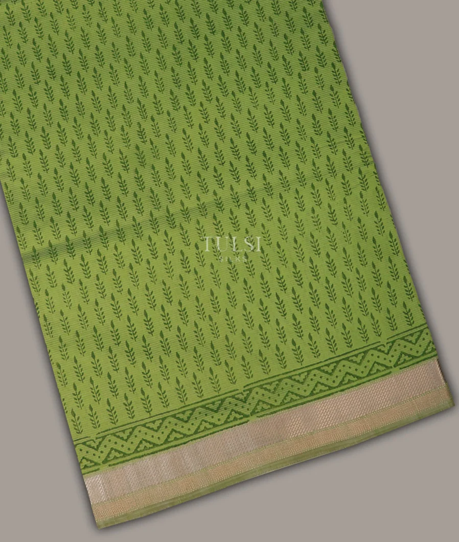 Green Maheshwari Printed Cotton Saree T682071-image