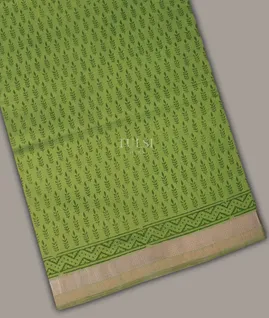 Green Maheshwari Printed Cotton Saree T682071-image