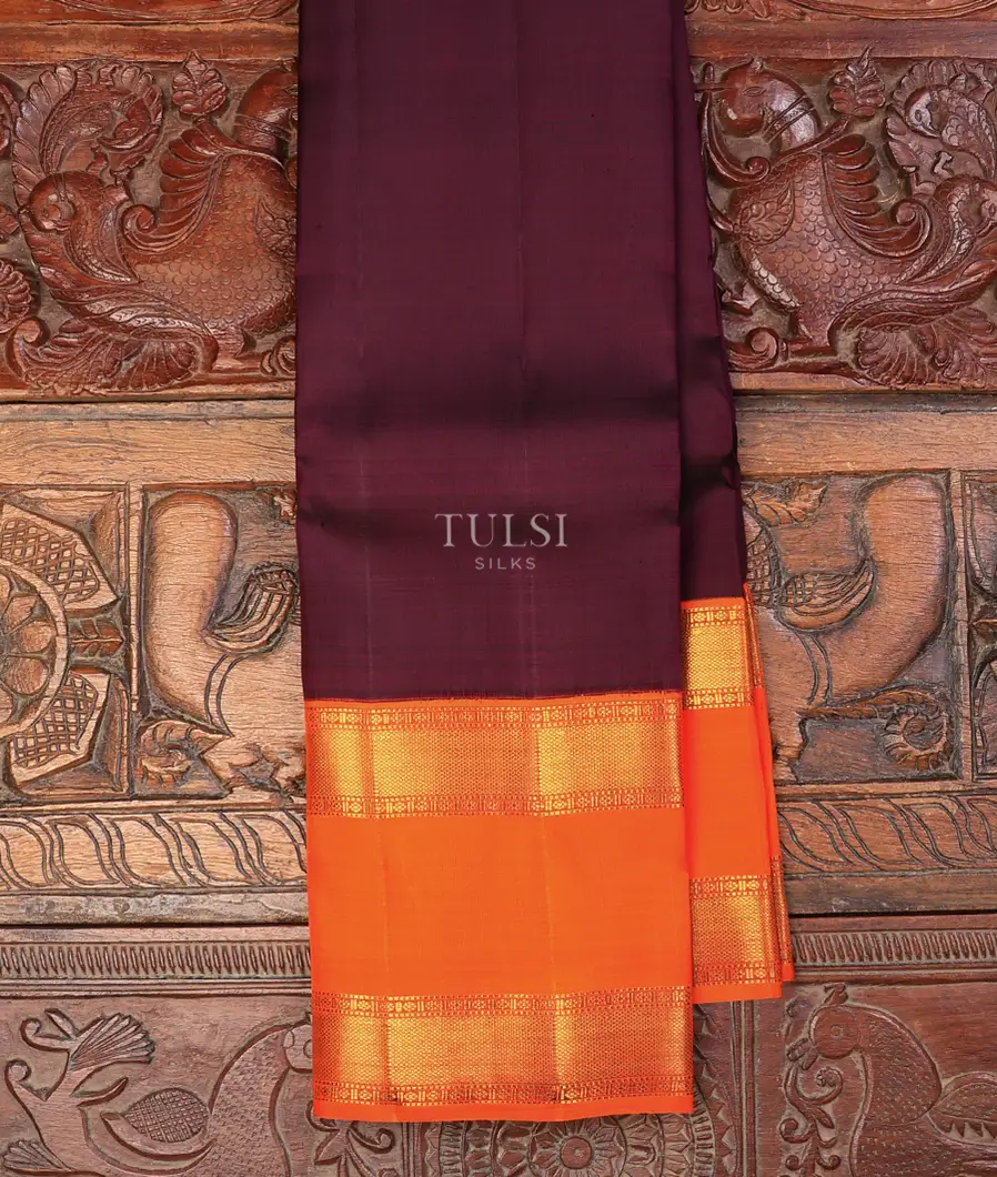 Burgundy Kanjivaram Silk Saree T716208-image