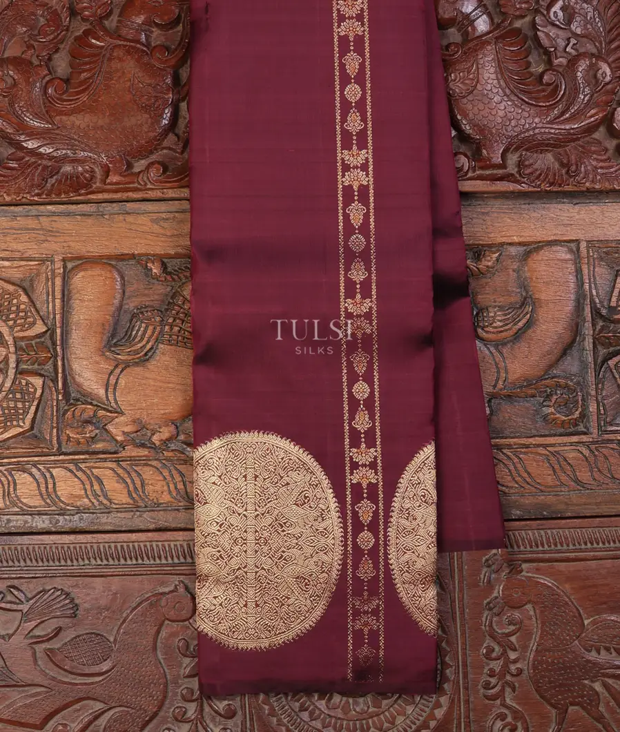 Burgundy Kanjivaram Silk Saree T716192-image