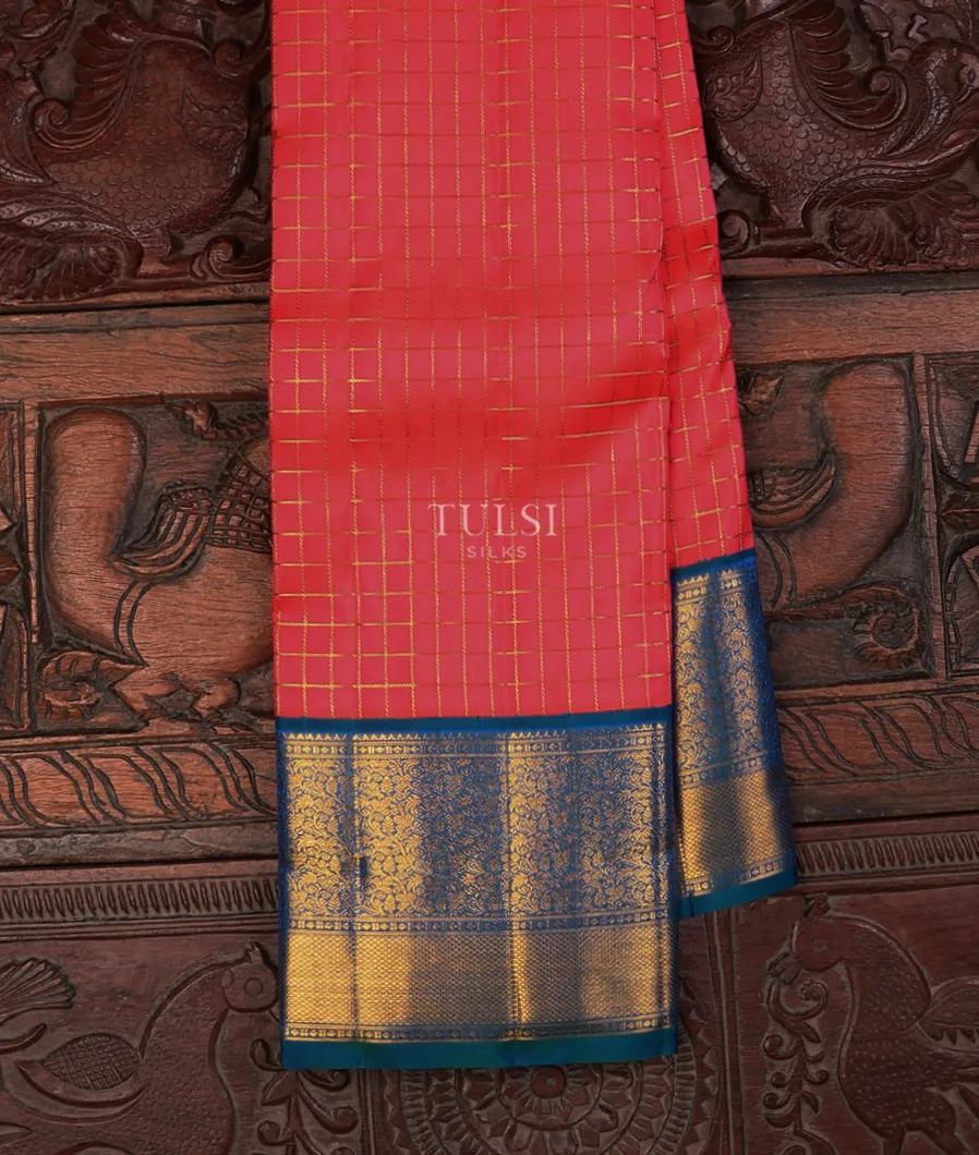 Pinkish Orange Kanjivaram Silk Saree T715811-image