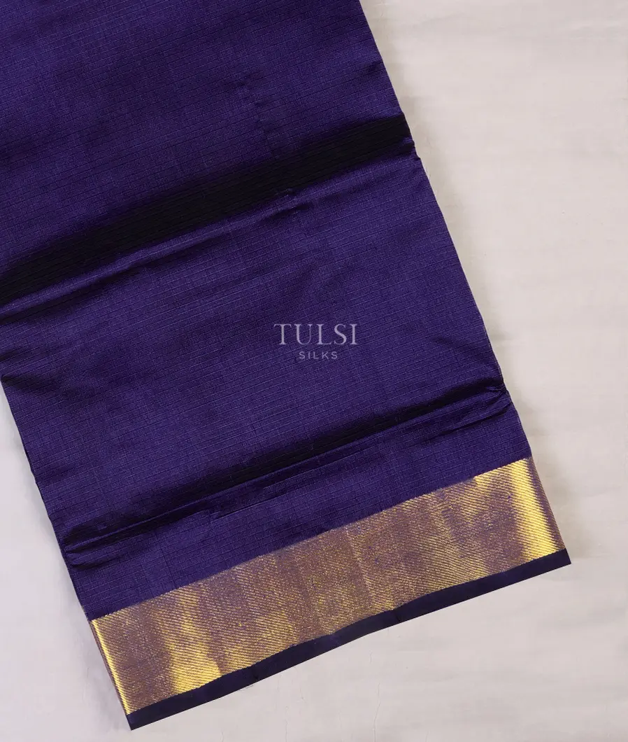 Blue Silk Cotton Saree T712216-image