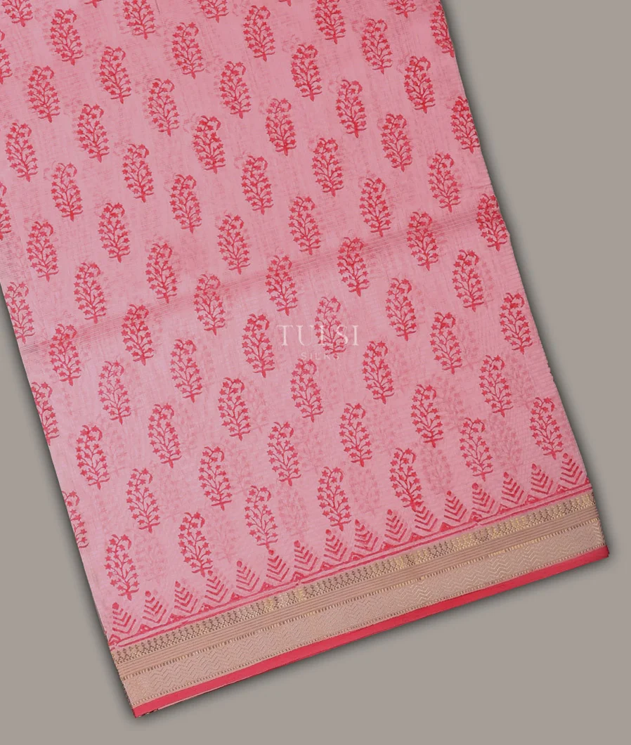 Pink Maheshwari Printed Cotton Saree T697641-image