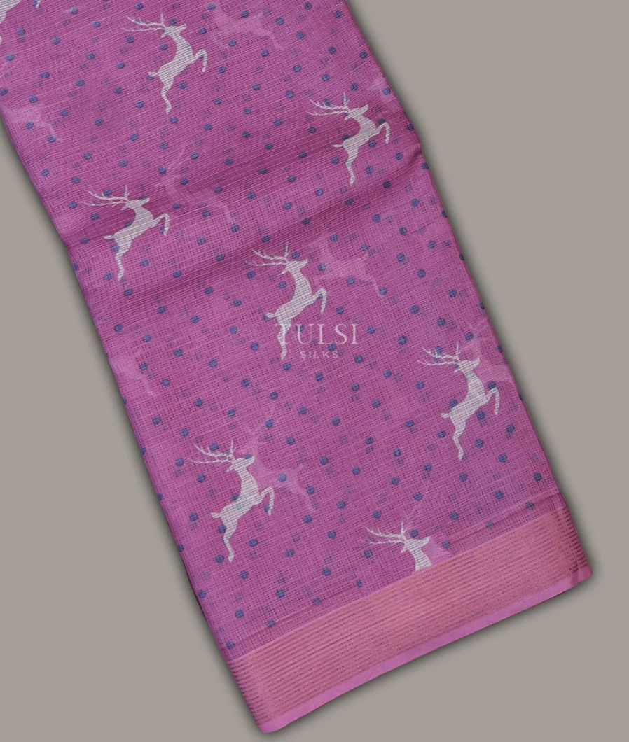 Pink Kota Cotton Saree T707564-image