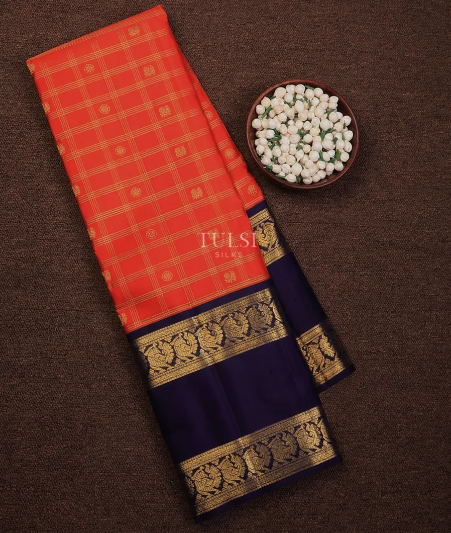 Orange Kanjivaram Silk Saree T715498-image