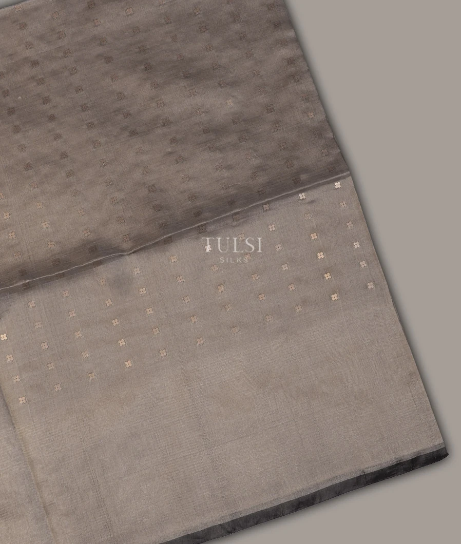 Grey Handwoven Tussar Saree  T713516-image