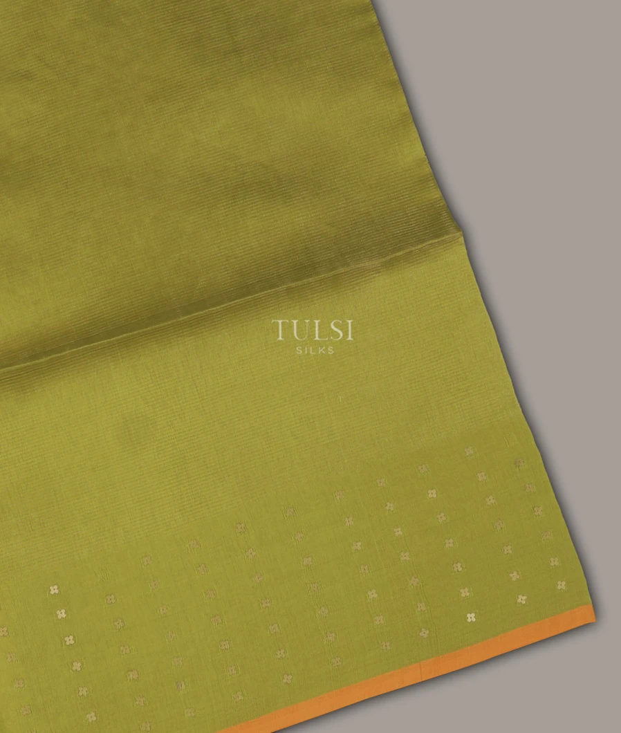 Light Green Handwoven Tussar Saree T713506-image