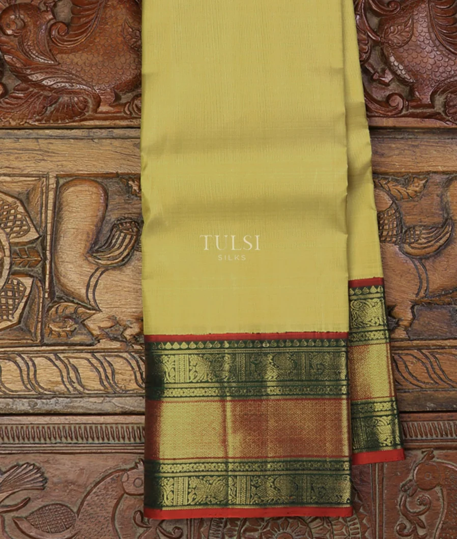 greenish Beige Kanjivaram Silk Saree T716209-image