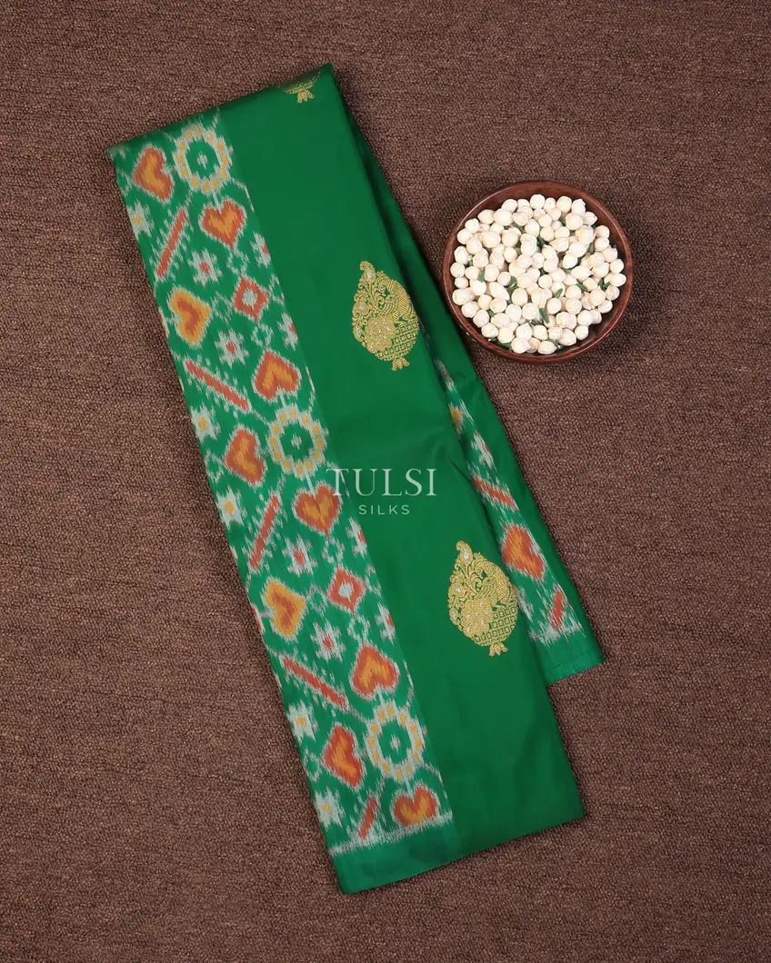 Bottle Green Kanjivaram Silk Saree T662961-image