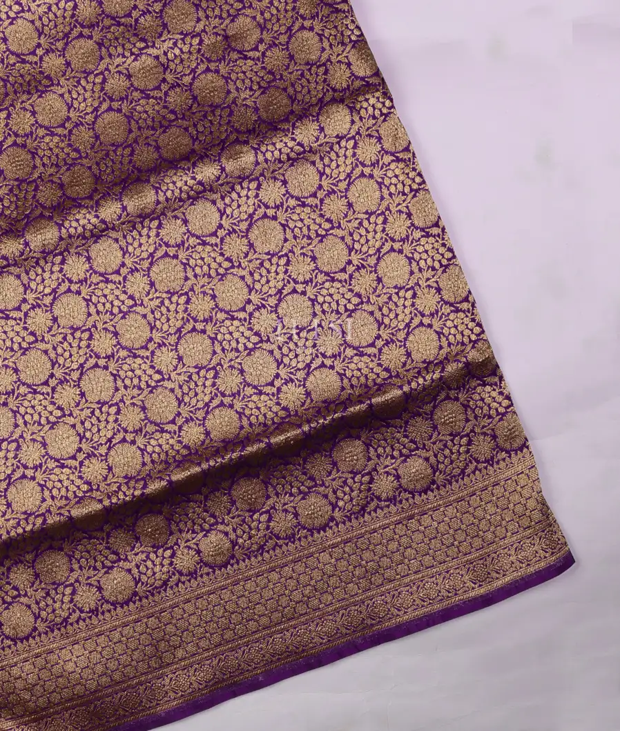 Purple Banaras Silk Saree T709533-image