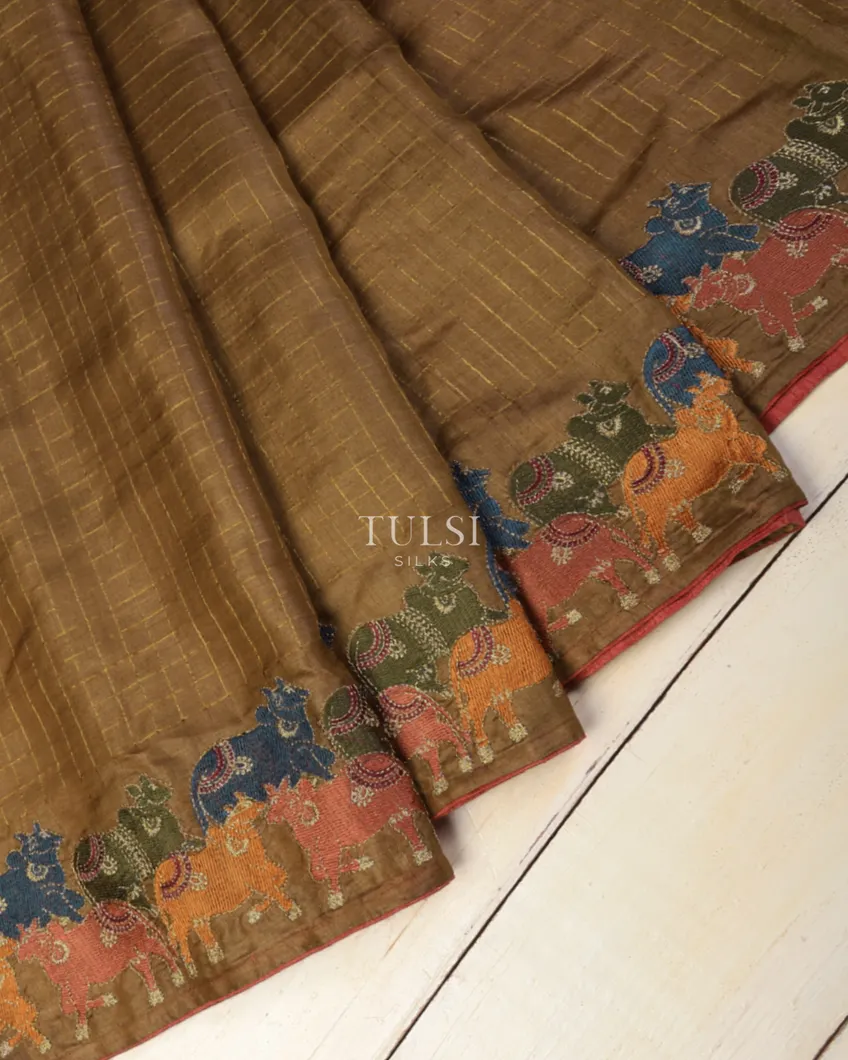 dark-beige-tussar-embroidery-saree-t717657-t717657-d