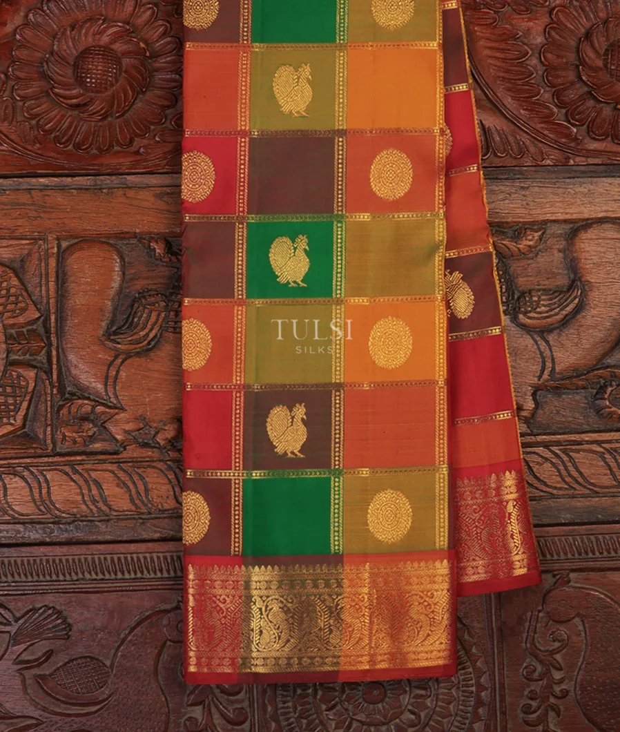 Multicolour Kanjivaram Silk Saree T710177-image