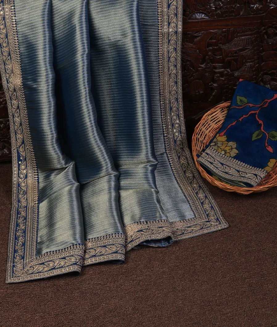 blue-art-crepe-tissue-silk-saree-with-kalamkari-blouse-t719213-t719213-e