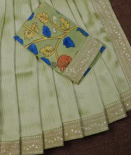 green-art-crepe-tissue-silk-saree-with-kalamkari-blouse-t719215-t719215-b
