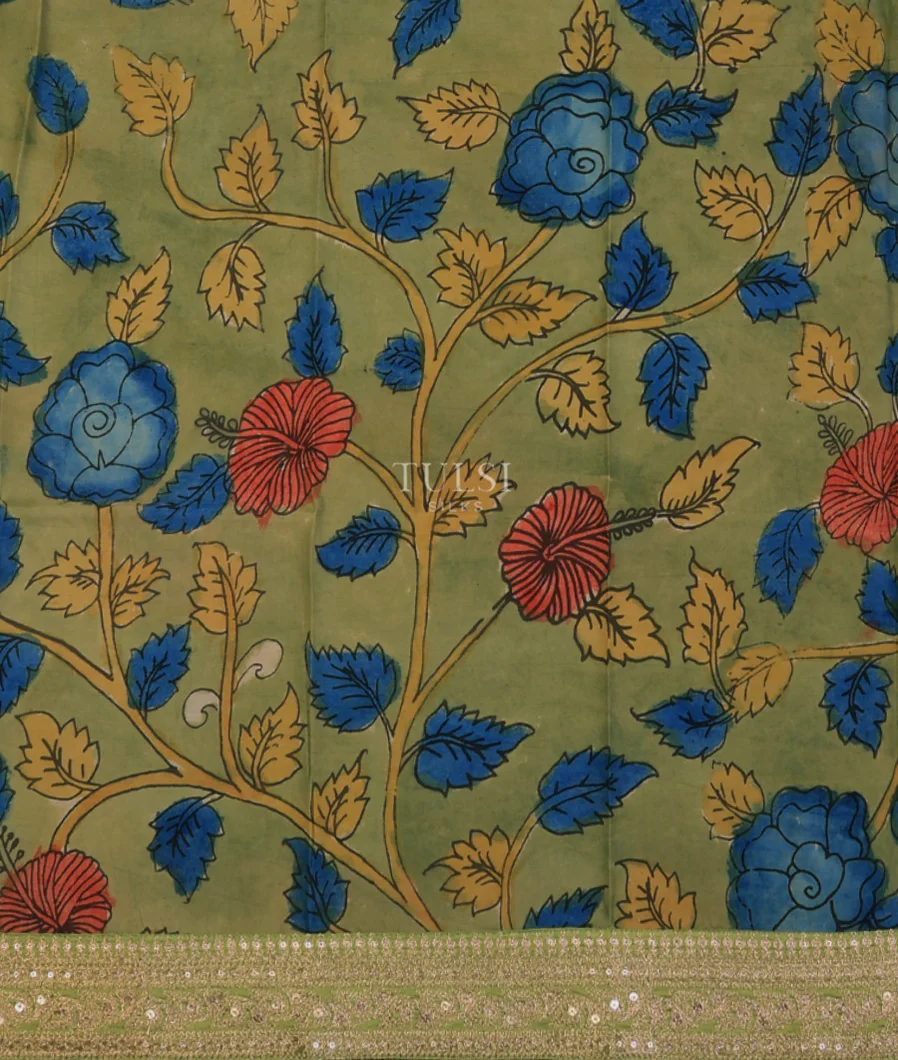 green-art-crepe-tissue-silk-saree-with-kalamkari-blouse-t719215-t719215-c