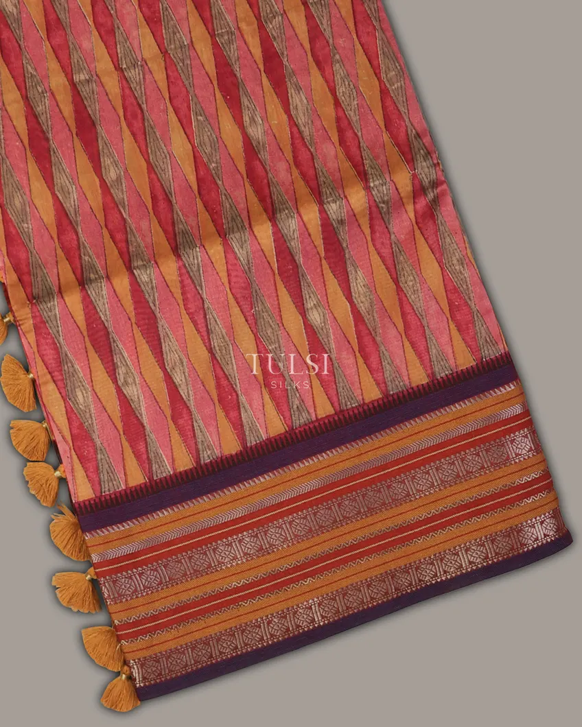 Multicolour Chanderi Cotton Saree T692257-image
