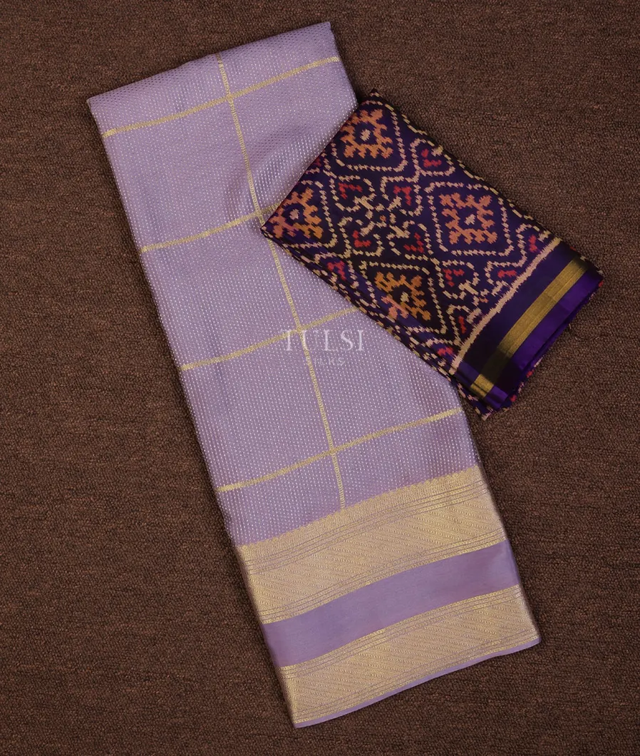 Lavender Mysore Silk Saree T712363-image