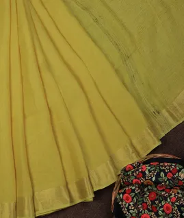 greenish-yellow-handwoven-linen-saree-t707649-t707649-b