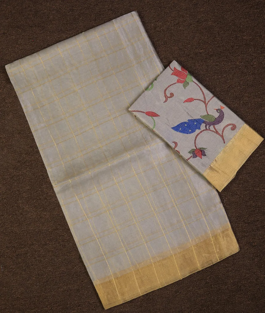 Off-White Banaras Tissue Organza Saree T708765-image