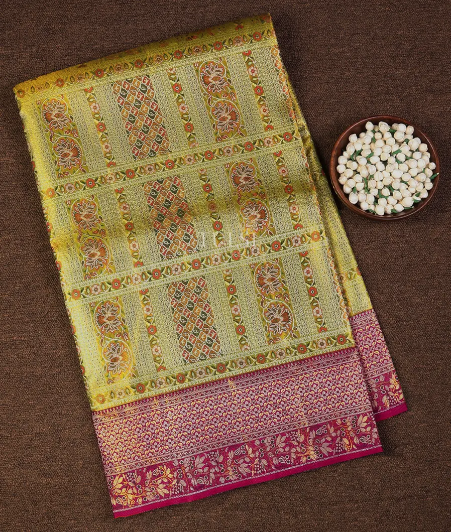 Green Handwoven Kanjivaram Tissue Silk Saree T715989-image