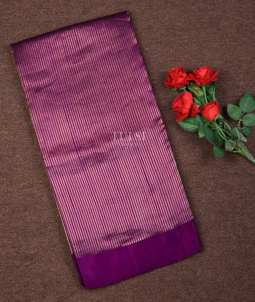 Purple Banaras Tussar Saree T720506-image