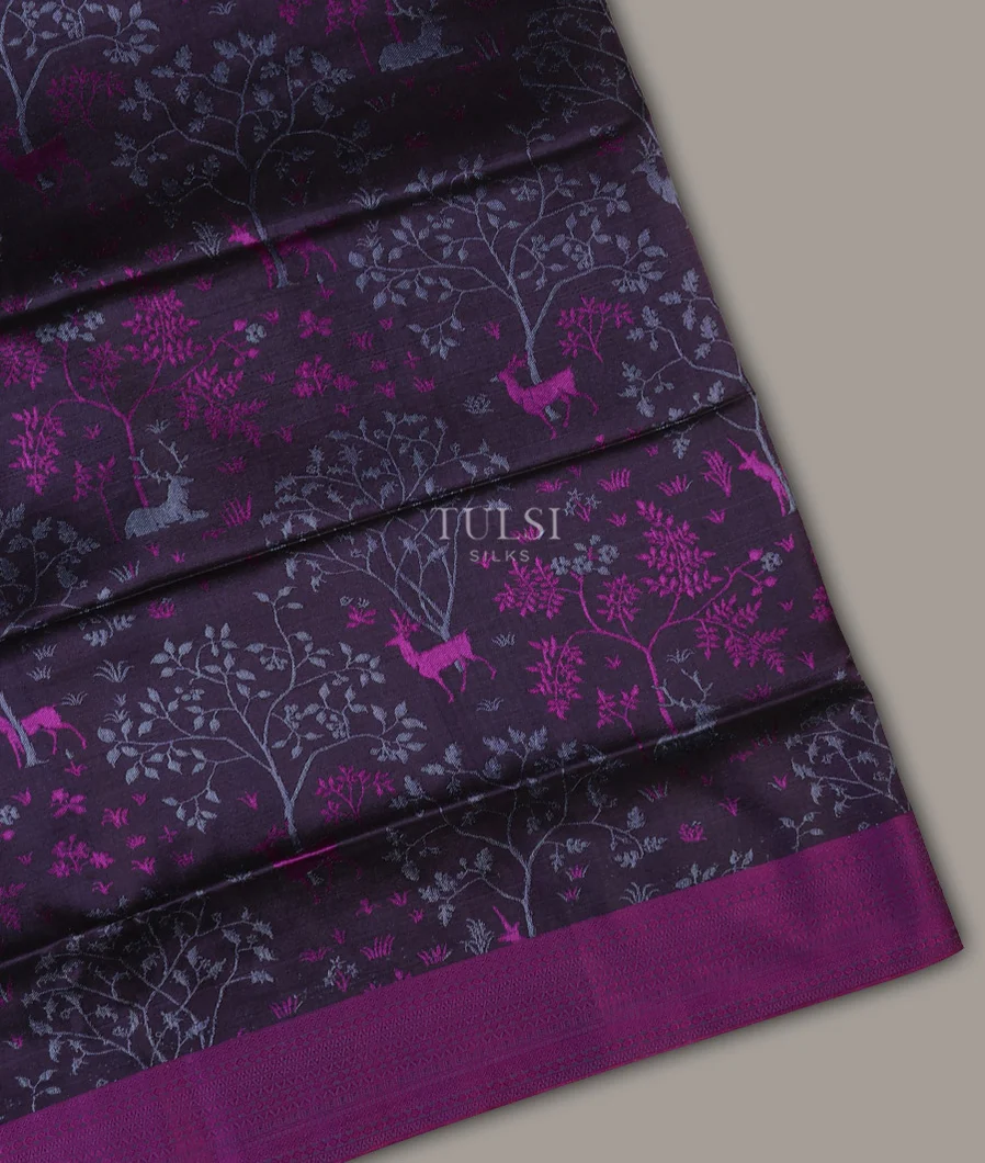 Purplish Black Soft Silk Saree T713332-image