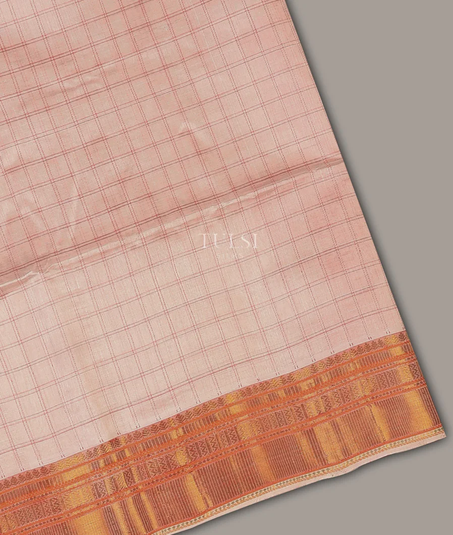 Off-White Silk Cotton Saree T719319-image