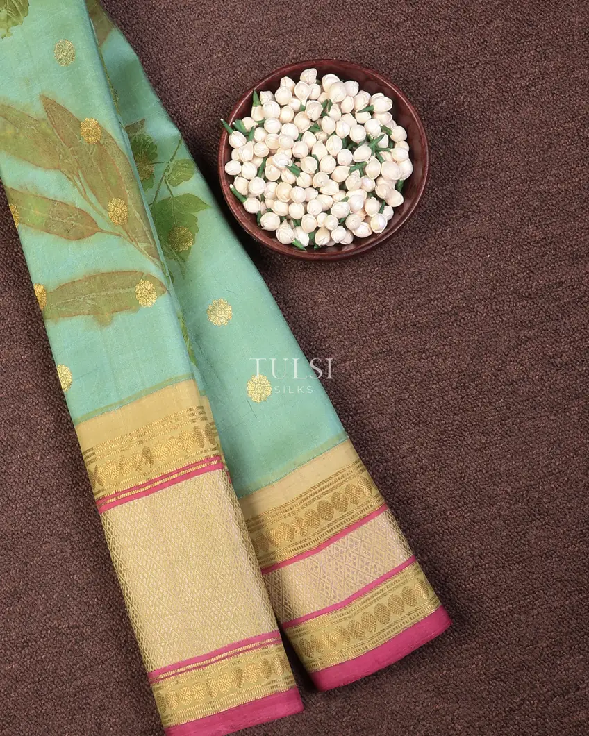Light Blue Gadwal Silk Saree T720443-image