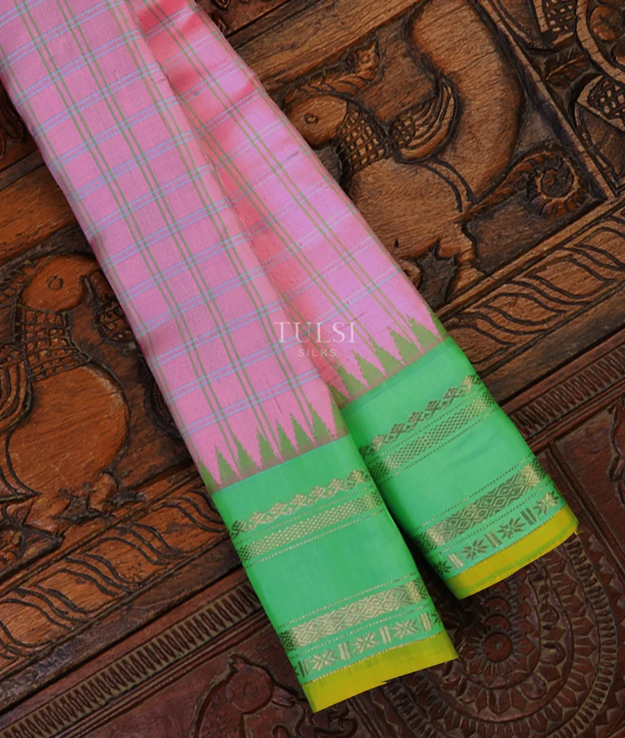 Pink Gadwal Silk Saree T716630-image