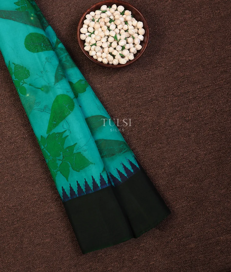 Blue Gadwal Silk Saree T720426-image