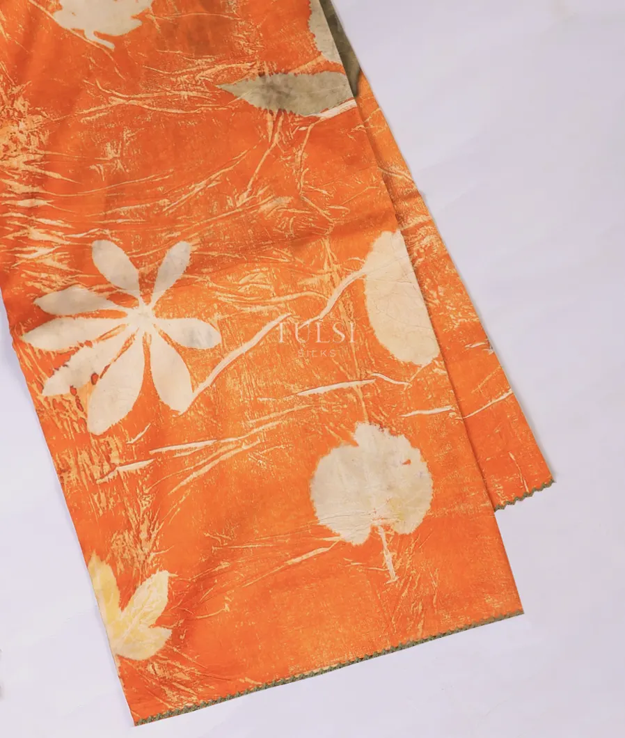 Orange Pure Silk Saree T710938-image